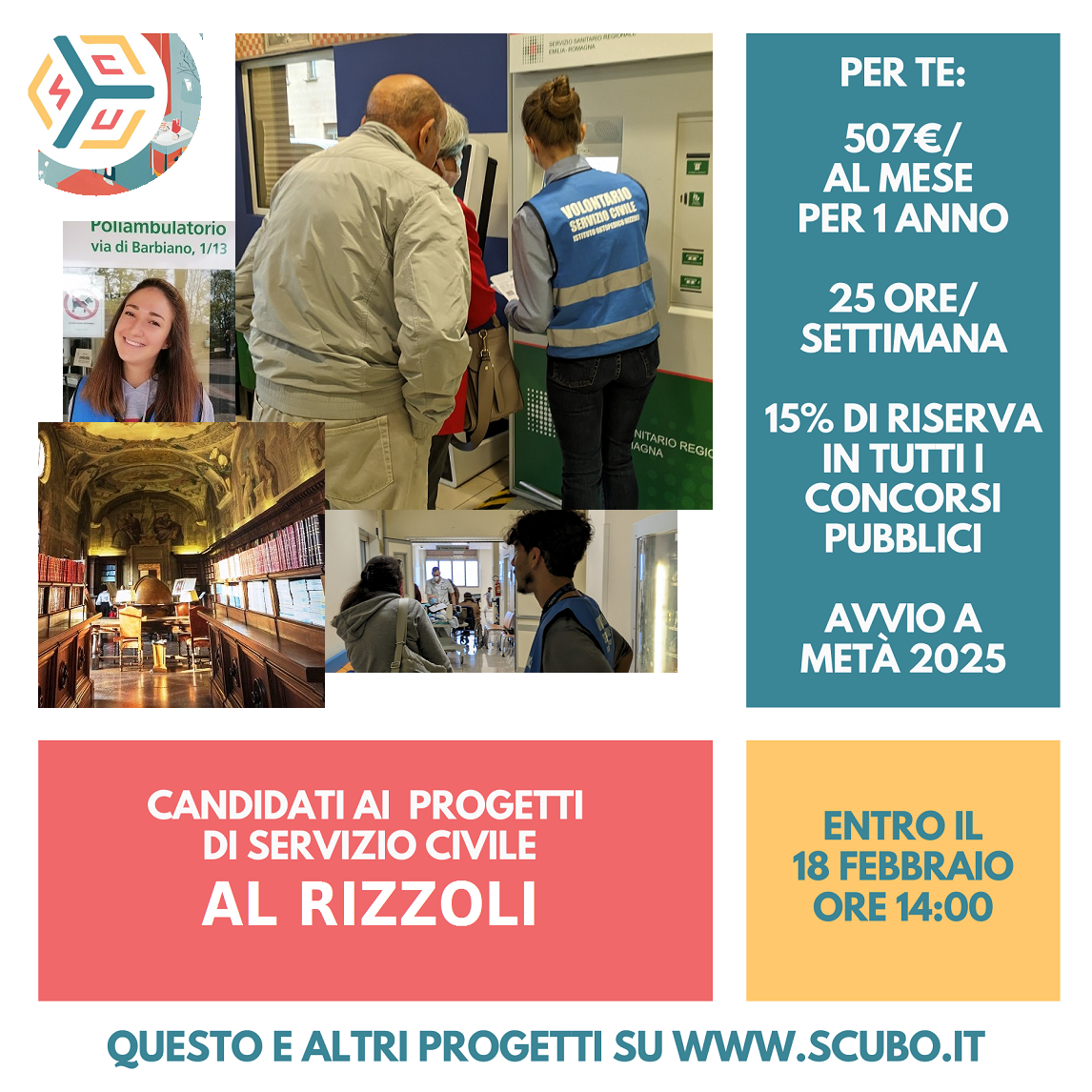 Immagine reclutamento volontari per servizio civile 2025