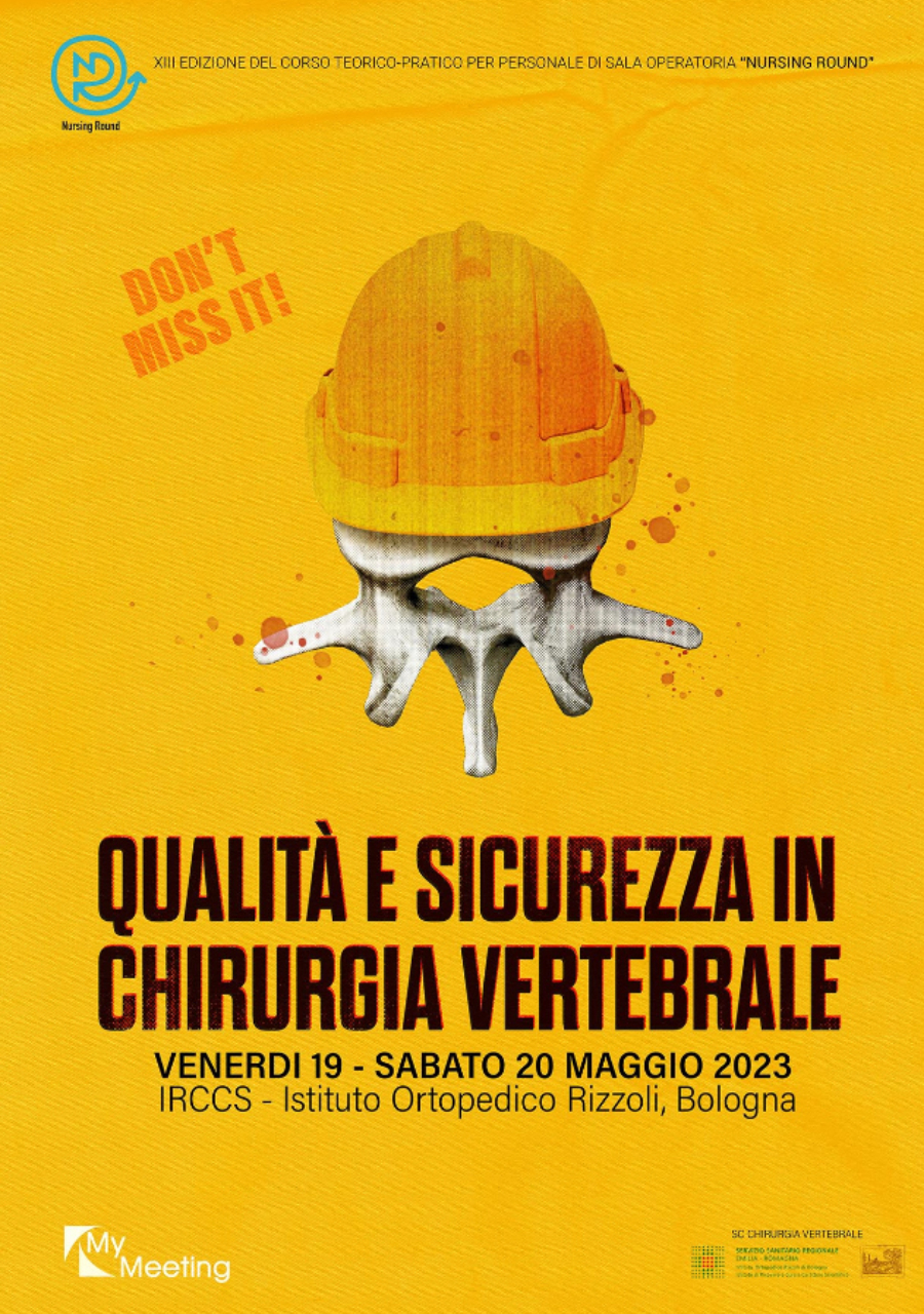 immagine locandina evento formativo "Qualità e sicurezza in chirurgia vertebrale"