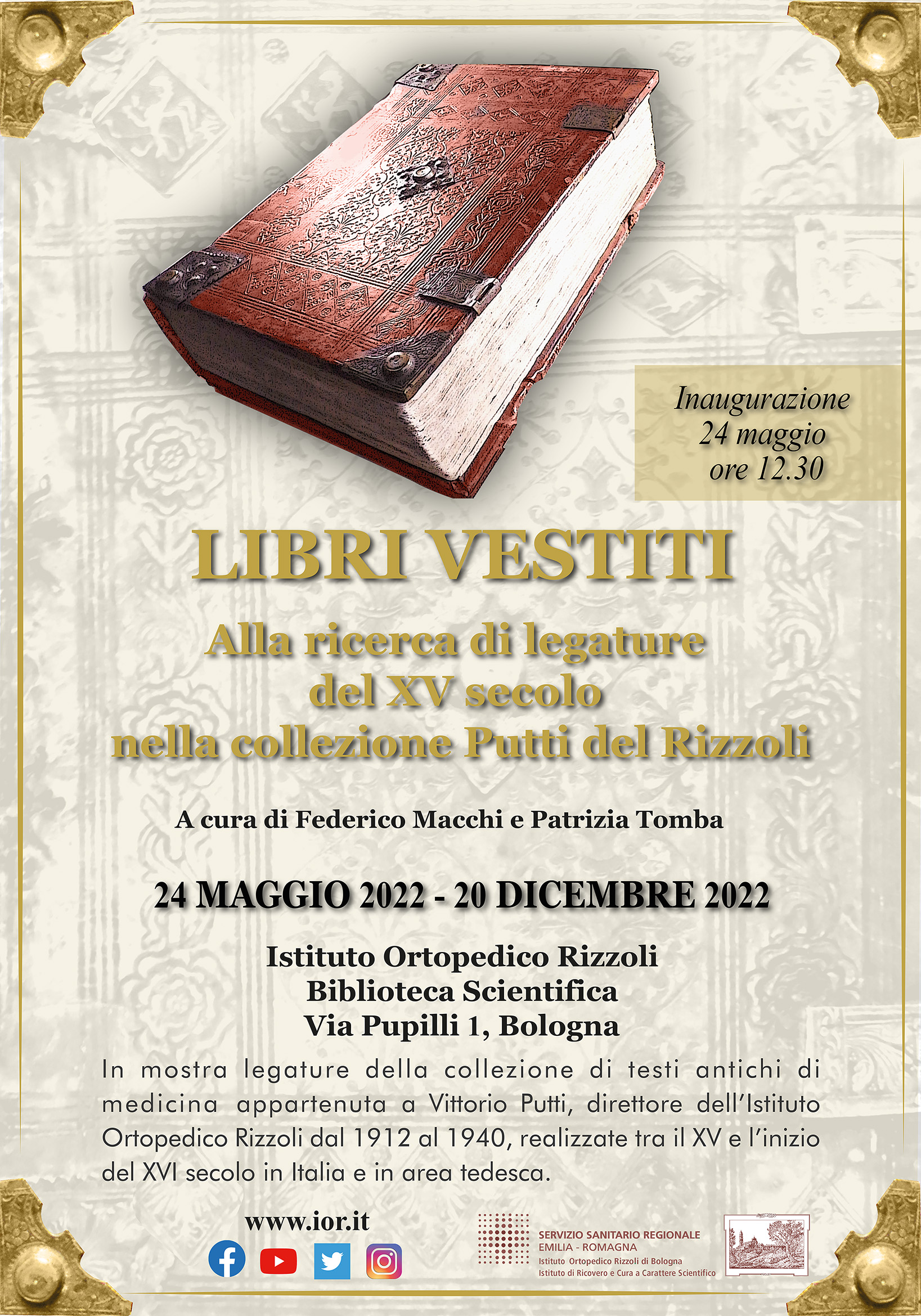 Locandina della mostra "Libri vestiti"